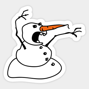 Angry-Snowman Sticker